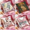 Sphynx Cat Cushion Cover Anti-dustmite Pillowcase Invisible Zipper Silky Short Plush Sofa Cushion Cover