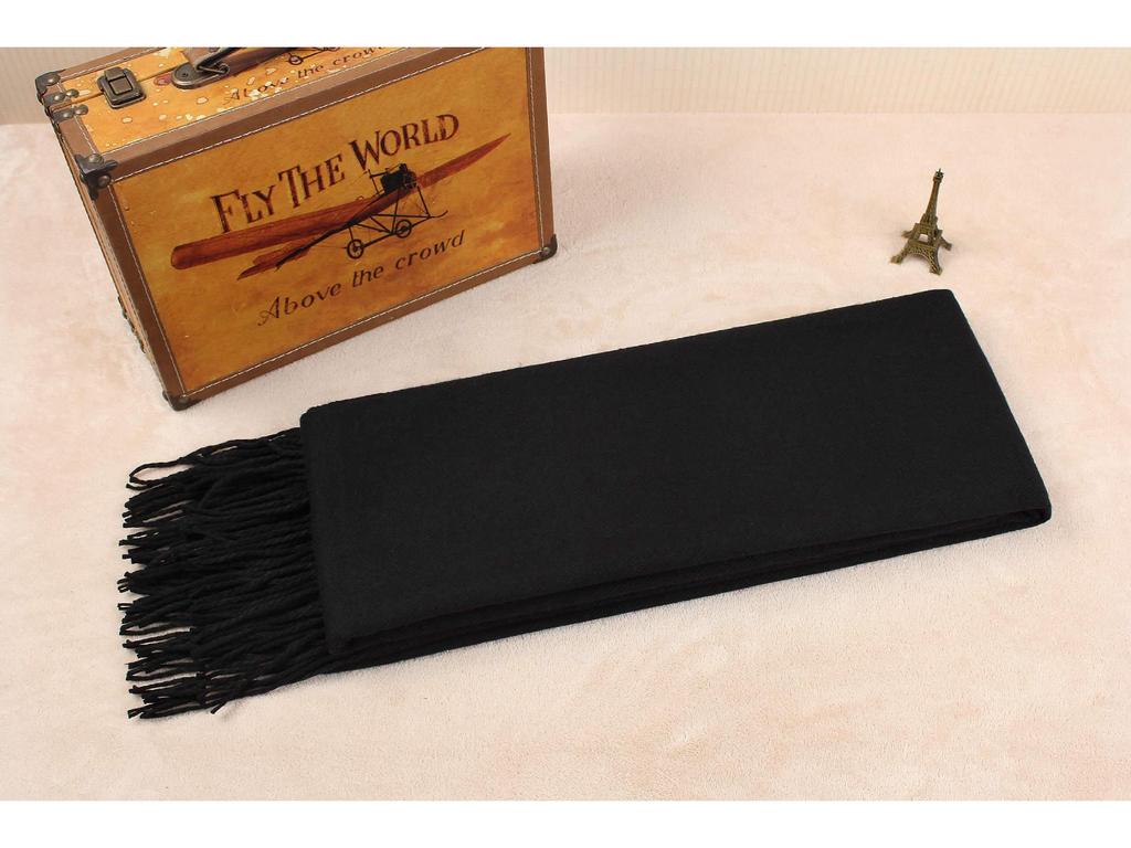 Plus Size Ethnic Style Retro Chinese Red Scarf - Imitation Cashmere Shawl, Solid Color, Autumn/Winter Gift