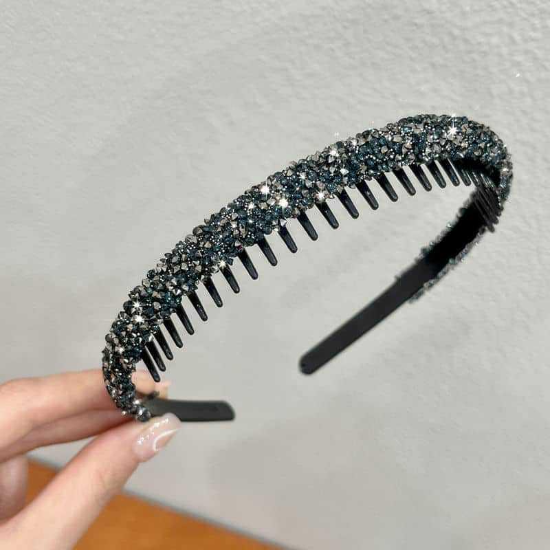 Diamond Non-Slip Headband for Women - 2024 Style for Taming Bangs and Short Hair.