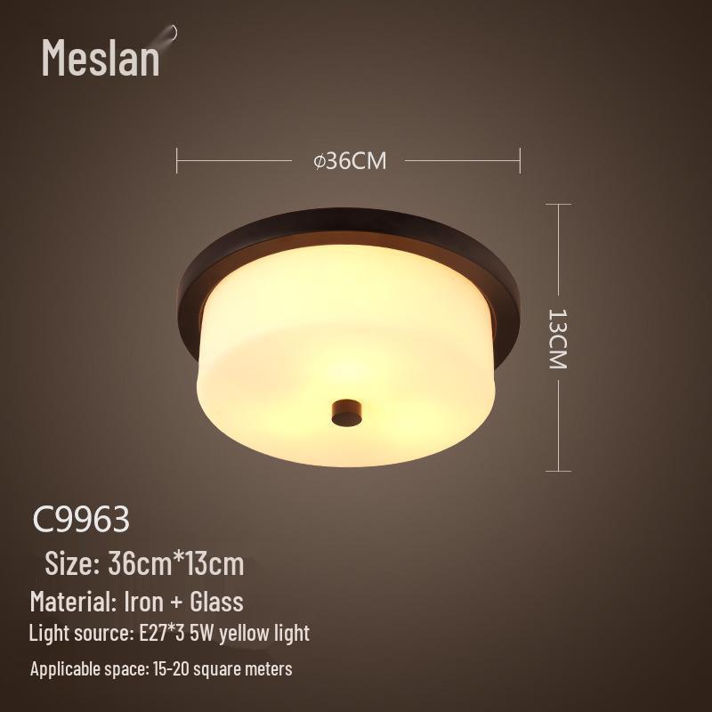 American Retro Industrial Ceiling Light for Bedroom, Dining Room, Balcony, Corridor, Aisle, and Entrance