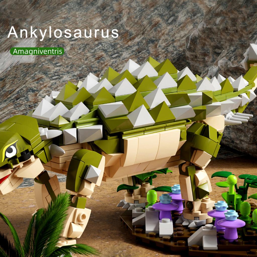 600+PCS Dinosaur World Construction Bricks Toy Kit Assembly Puzzle Model Blocks Creativity Education Desk Display Gifts