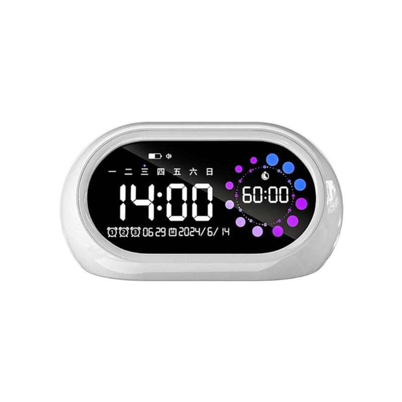 Intelligent Digital Alarm Clock Extra Loud Alarm Rechargeable LED Display Timer For Deep Sleepers Contemporary Design