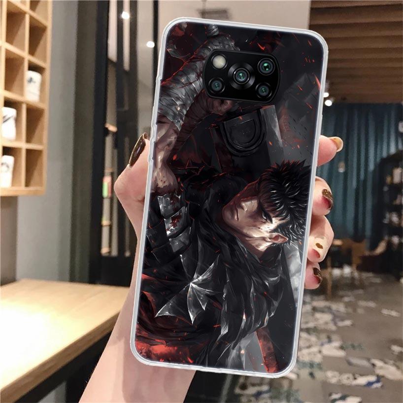 Black White G-Guts B-Berserks Soft Phone Case For Xiaomi Poco X3 X5 X6 X7 Pro X4 NFC F7 Ultra F6 F5 M6 M5S M4 M3 F4 Gt F3 Fundas