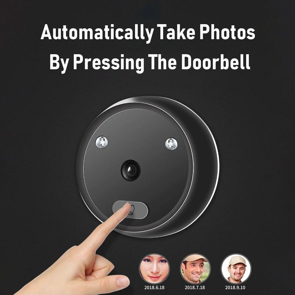 Smart Digital Peephole Viewer Doorbell 2.4 Inch Screen IR Night Vision Electronic Door Eye Camera Door Bell Indoor Monitor