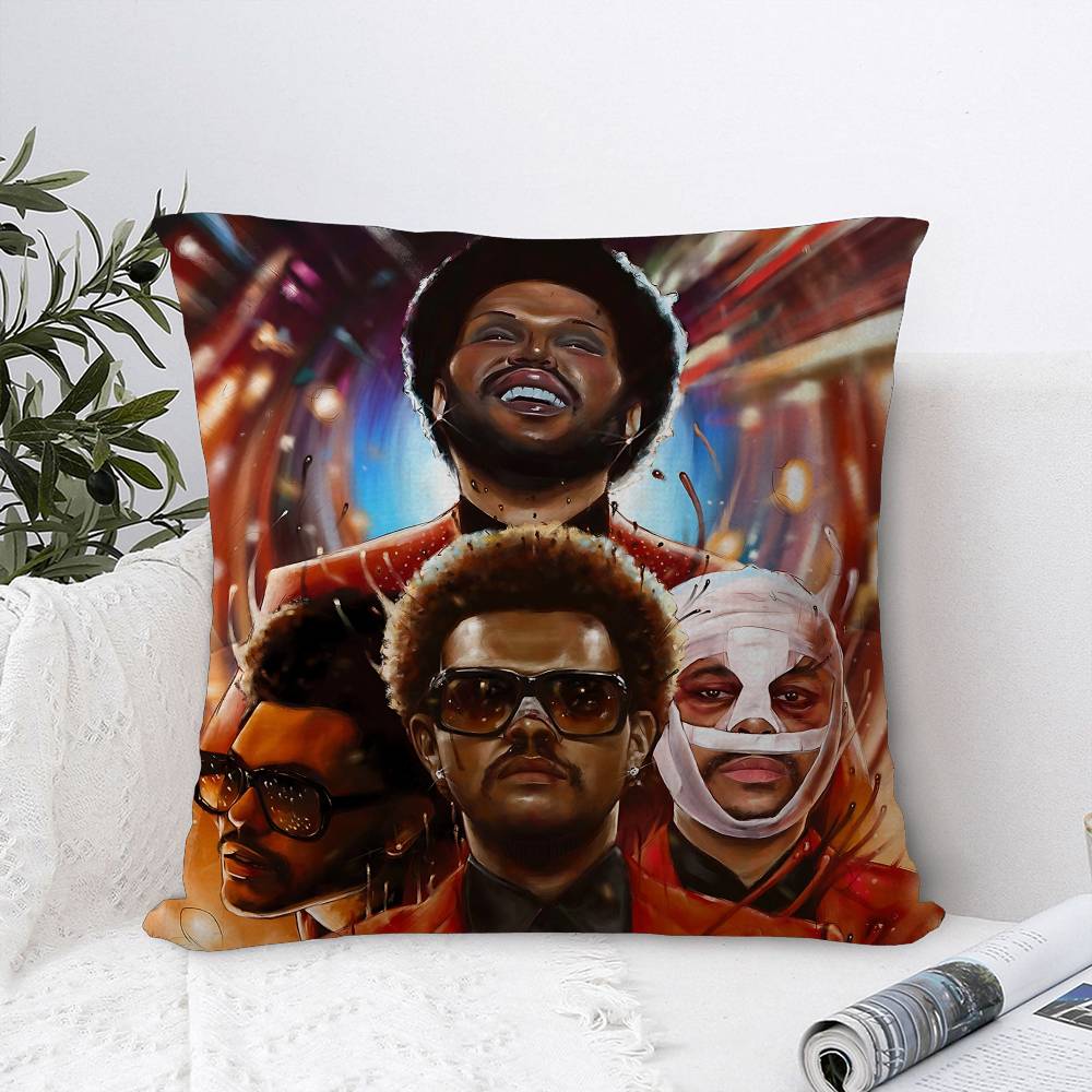 Pop Singer T-The W-Weeknd Pillow Cover For Bedroom Room And Living Room Sofa Decorative Cushion Cover
