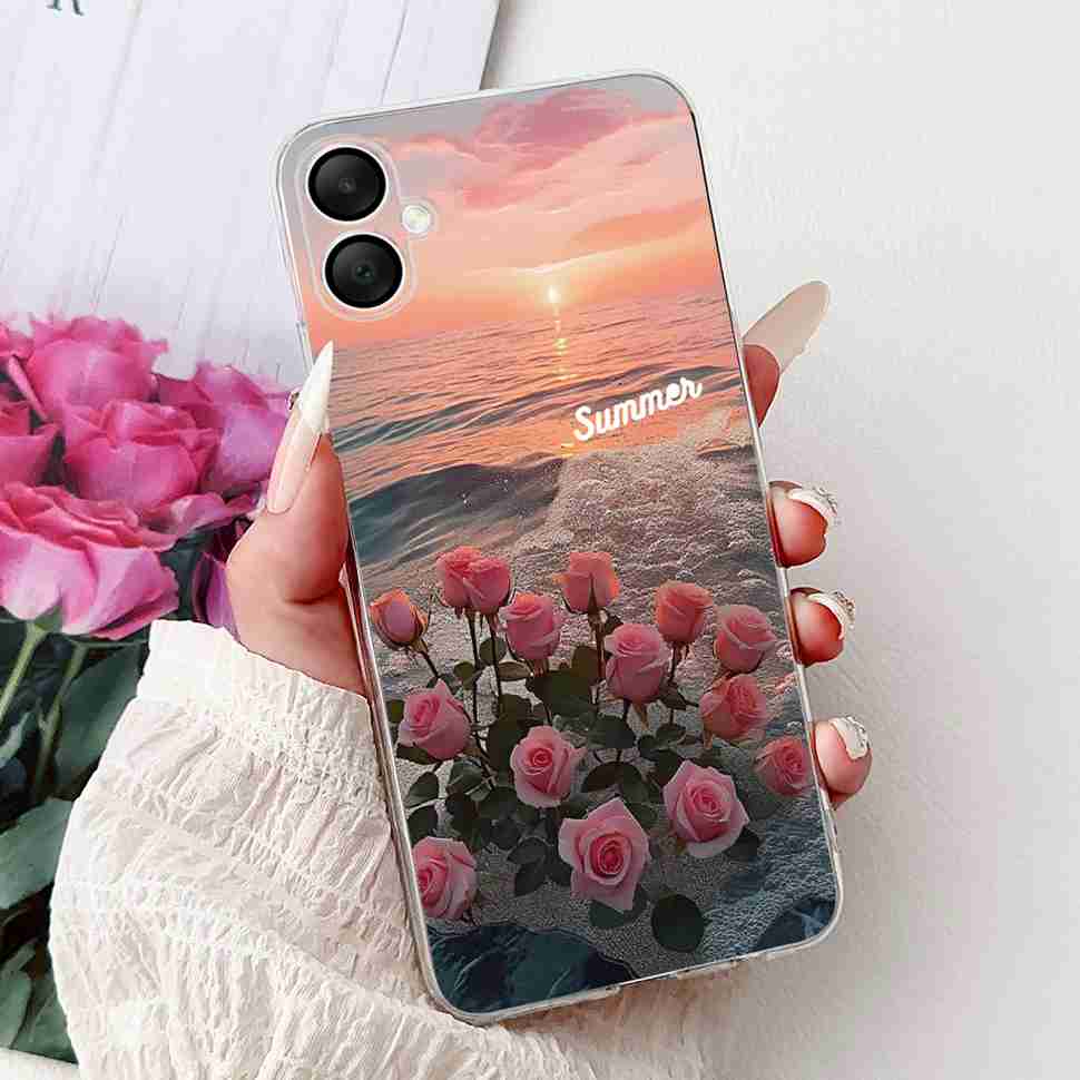 For Samsung Galaxy A06 Case A065F A065M Fashion Girls Flowers Soft Silicone Back Cover For Samsung A06 A05 SamsungA05 Case
