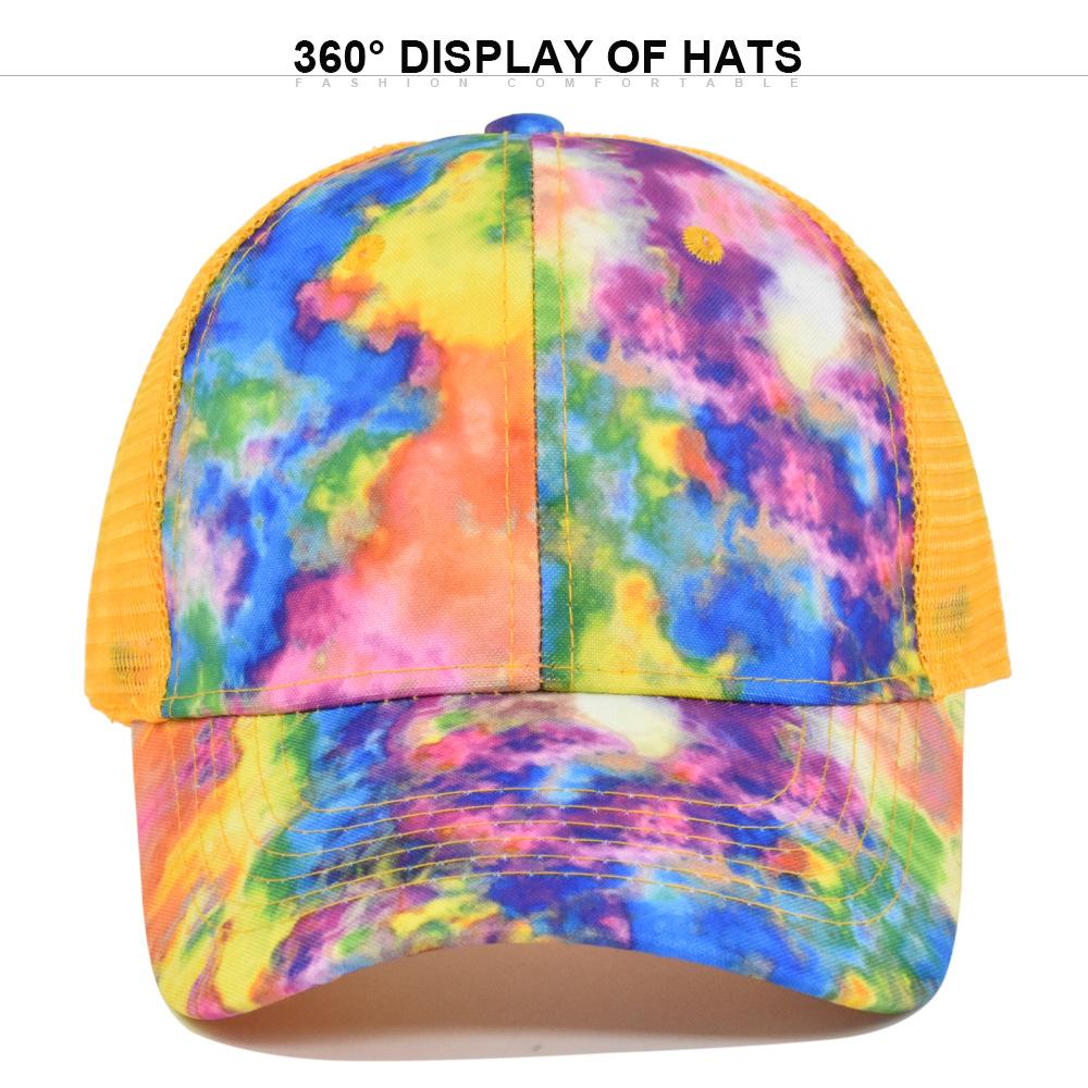 High Quality Batik Dyeing Baseball Cap For Men Women Mesh Breathable Sun Protection Adjustable Outdoor Sports Beach Travel Hat
