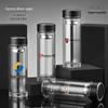 Minimalist 350ml Double-Wall Glass Mug with 304 Stainless Steel Infuser