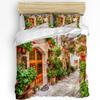 European Style Alley Street Scenery Bedding Set 3pcs Duvet Cover Pillowcase Kids Adult Quilt Cover Double Bed Set Home Textile