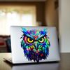 Ls13501 Laser Material Gradual Change Color Owl Wall Sticker Viewing Angle Different Pattern Color