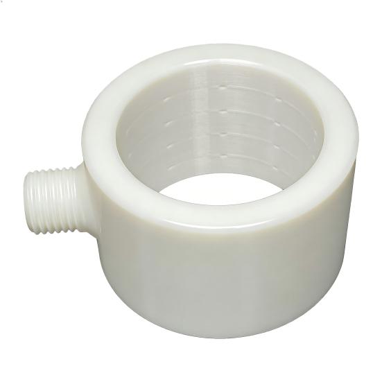 Men Shower Nozzle Powerful Supercharging Hydromassage Standard Thread Interface Fits Most Pipes 360-Degree Ring Water Spray Spiral Nozzle