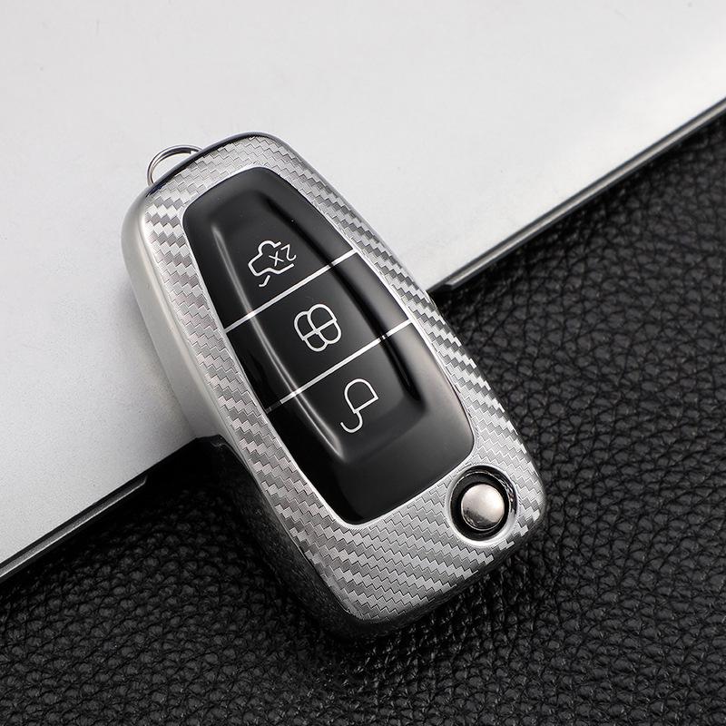 

Carbon Fiber Key Case Cover for Ford Kuga 12-17, New Focus, Yibo, Fiesta, Mondeo