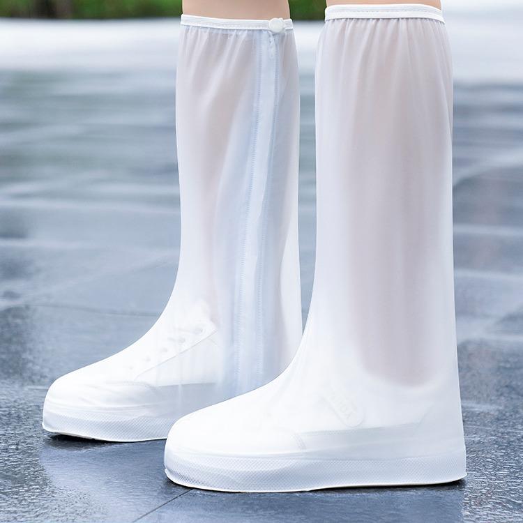 Unisex High-Top Waterproof Shoe Covers: Non-Slip, Thickened, Wear-Resistant, Sandproof & Snowproof Rain Boots.