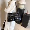 JIAERDI Vintage Brown Shoulder Bag Women Retro Pu Leather Soft Pocket Casual Handbag Female Moto Biker Y2k Handbags Aesthetic