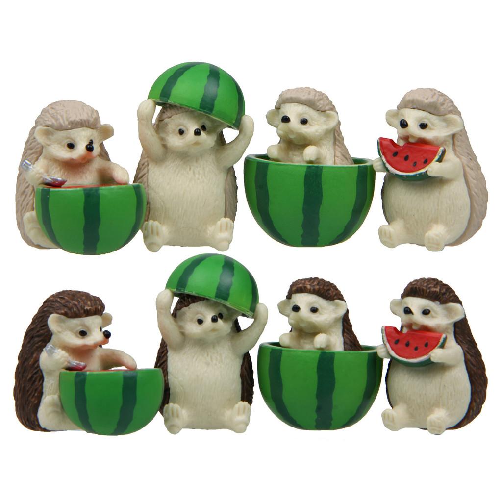 Garden Watermelon Hedgehog Figurine Miniature Scene For Home And Business Decor