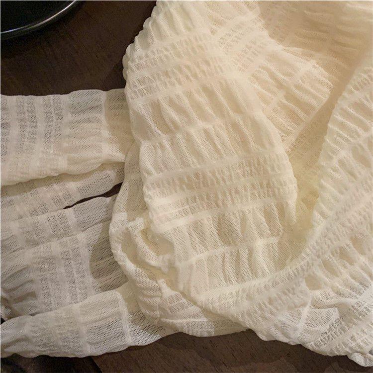 2025 Early Autumn Chic Lace Mesh Blouse for Women