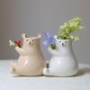 Cute Ceramic Bear Vase Hydroponic Vase Desktop Ornament Home Decor Garden Decoration