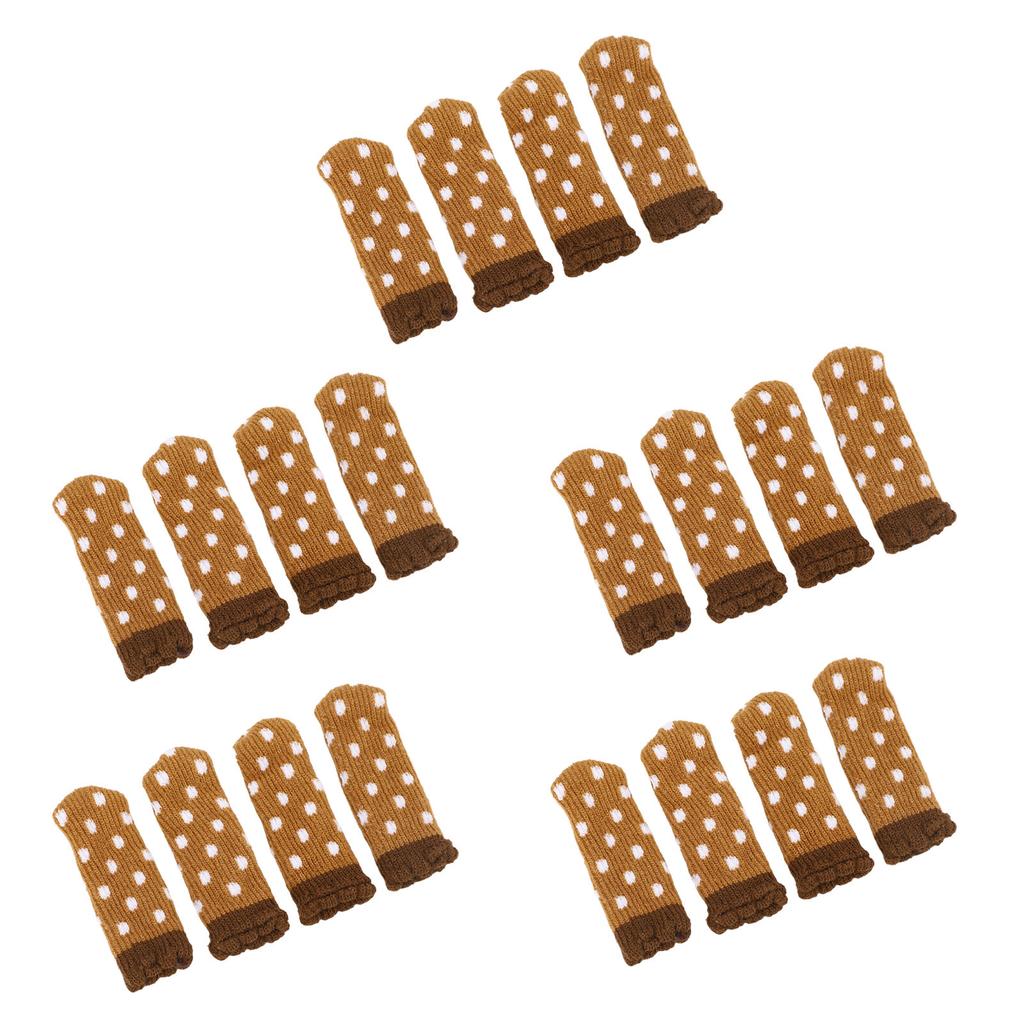 20PCS Furniture Leg Cover Pad Mute Floor Protection Mat Chair Leg Protectors for Chair Table Jacquard Type 1