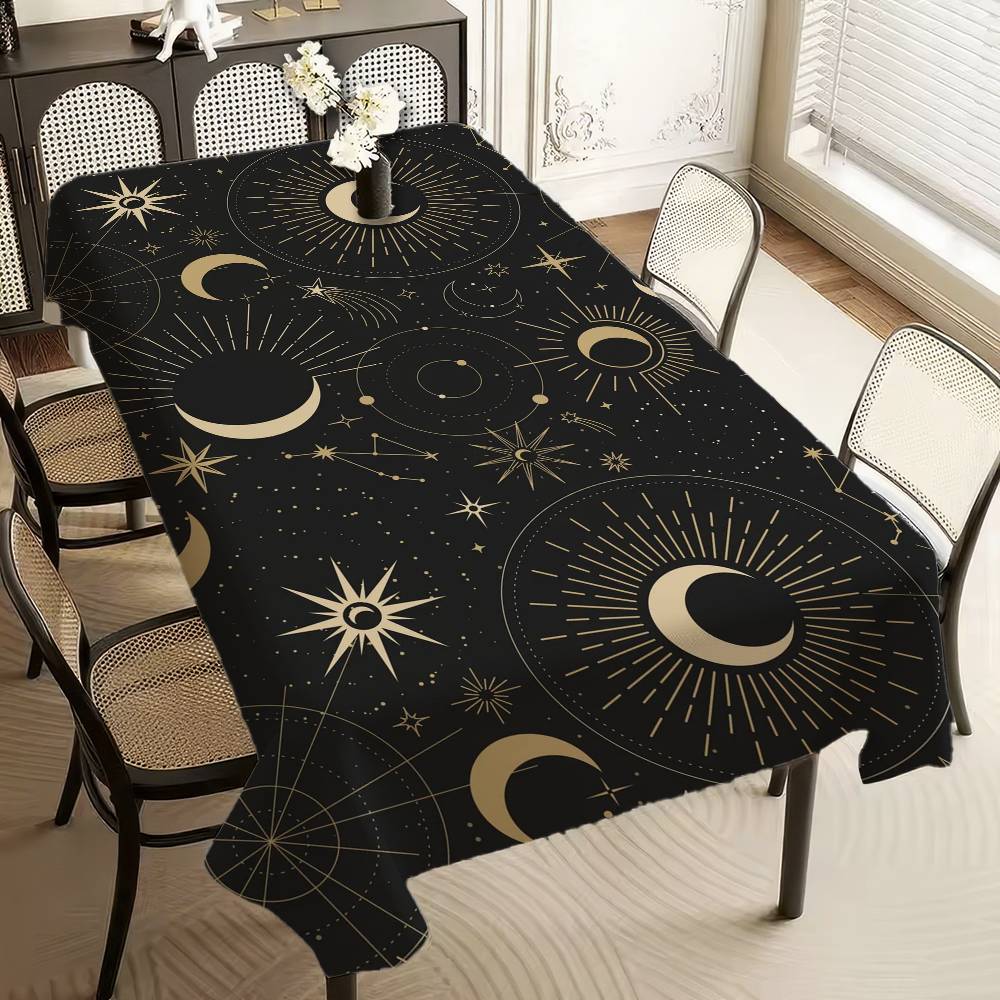 Witches Moon Tarot Table Cloth Rectangular Stain Tablecloth Oilcloth Mantel Mesa Impermeable Tablecloth Decoration