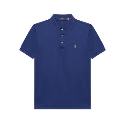 Polo Pánská polokošile s potiskem loga a knoflíky Tmavě modrá 710704319-125