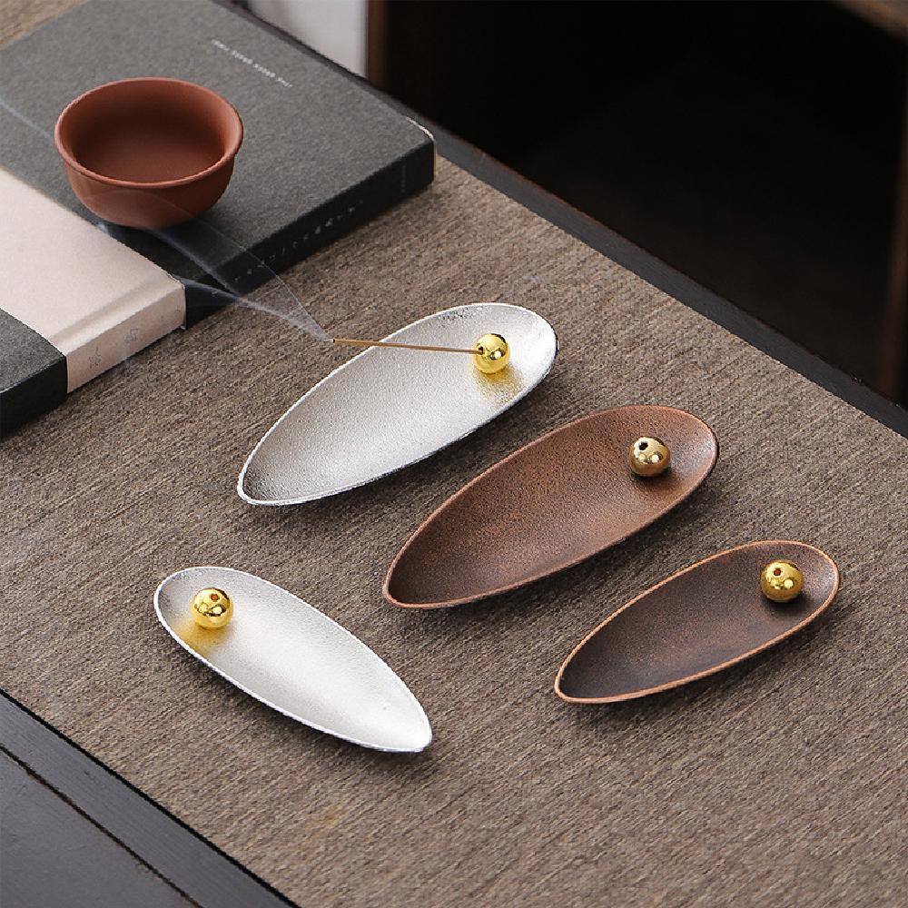 Alloy copper bead incense holder Zen tea ceremony line incense burner household indoor incense utensil 7