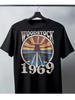 Men's Black T-Shirt- Vintage Woodstock 1969 Music Festival T-Shirt
