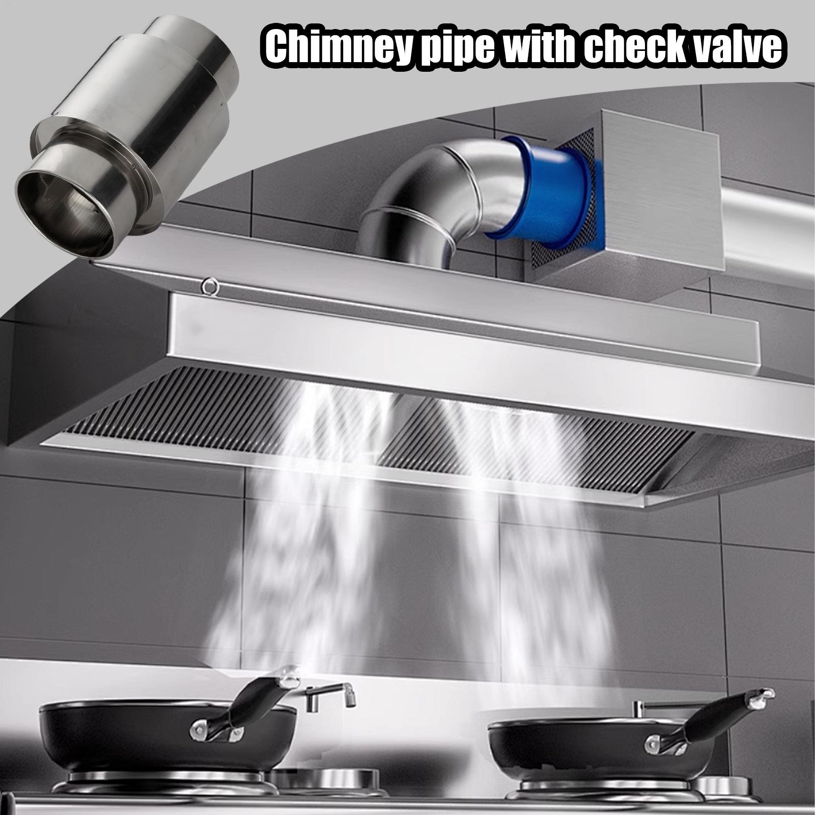

Water Heater Chimney Pipe Tube Connector With Check Valve Anti Backflow Stainless Steel Tube Adapter For Stove Water Heater CHINA