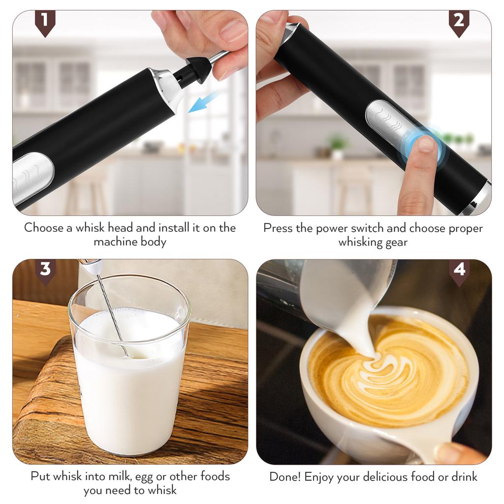 Electric Mixer Egg Whisk Drink Beaters Coffee Maker Charge Plastic Baby Manual Espresso