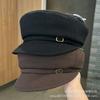 New Light Luxury Cap Spring and Autumn Fashion Chain British Retro Painter Hat Women's Casual Versatile Newsboy Hat
