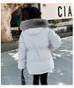 Women’s Midi Hooded Windproof Thicken Warm Winter Jacket With Big Fur Collar