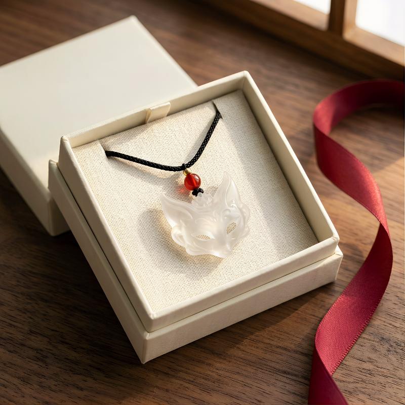 Unisex Durchsichtiger Tiermasken Anhänger Charm Für Freunde Paare Geschenk Traditioneller Chinesischer Stil Neue Halskette