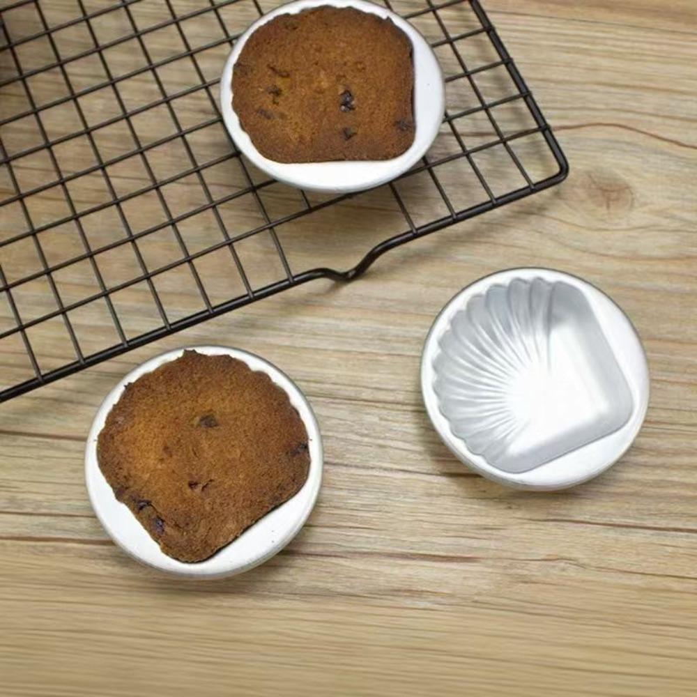 6pcs Corrosion Resistant Shell Baking Mold Aluminum Zinc Zinc Alloy Cake Baking Pan Pudding Mold Jelly