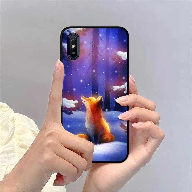 Cute Fox In Autumn Leaves Fores Phone Case For Redmi 9A 8A 7A 7A 7 6A 5A 5 Plus 4X S2 GO K20 K30 6 Note 8 9 Pro Cover