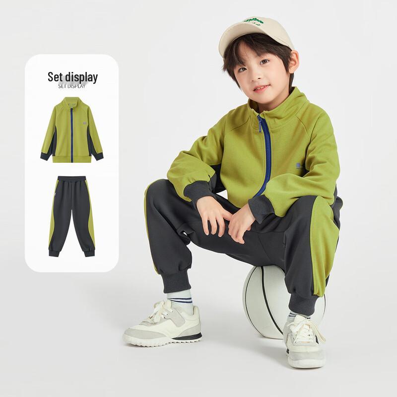 Duoduo Home Комплект спортивный для мальчиков, color-block, с воротником-стойкой 130