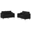 Vidaxl 2-Cz. Relaxation Set With Cushions, Black, Fabric