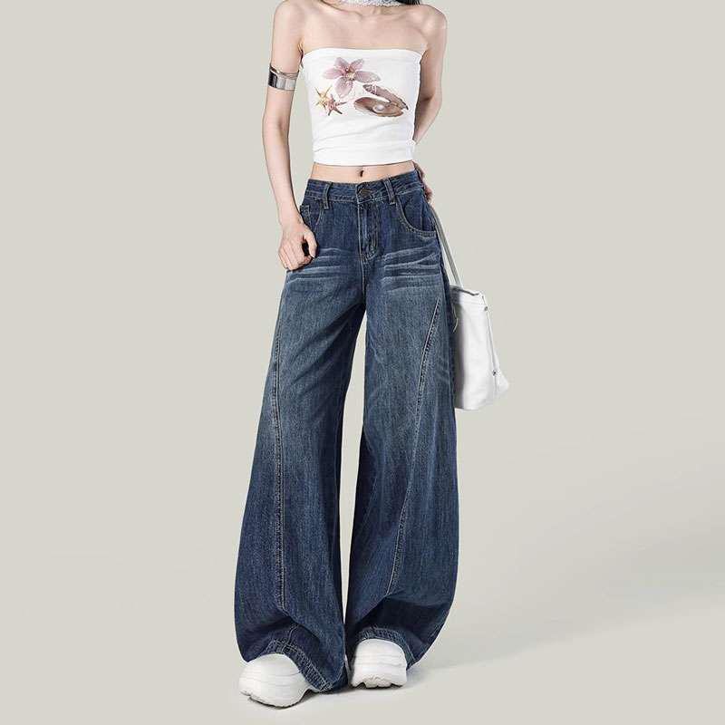 Women s Plus Size Retro Wide-Leg Jeans - Autumn Collection L