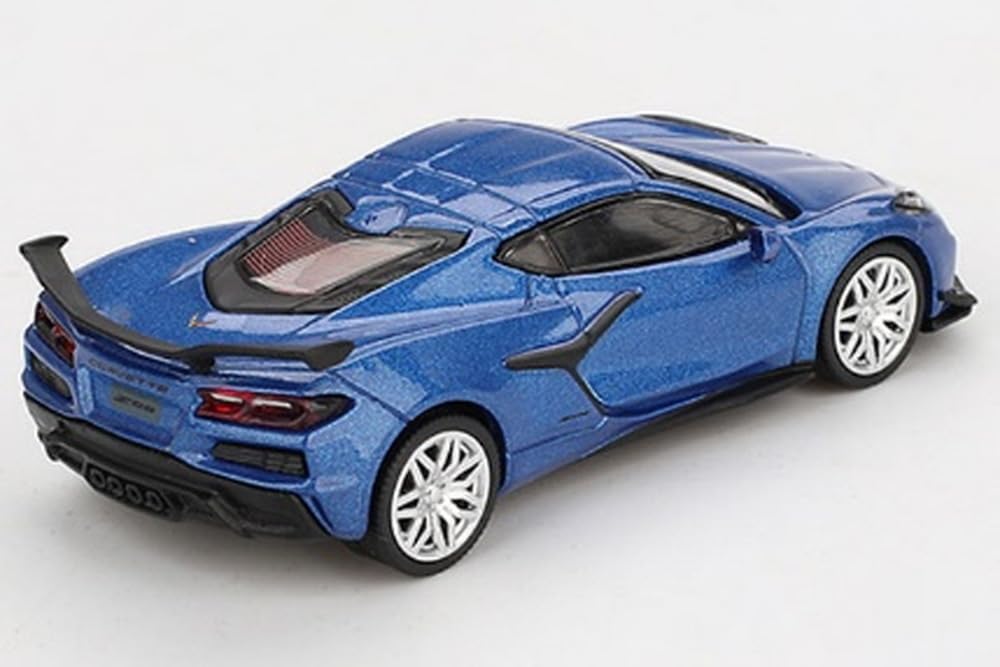 MINI GT Scale Scale Model of the 2023 Chevrolet Corvette Z06 in Elkhart Lake Blue Metallic Finished Model 1/64 (Right-Hand Drive) - MGT00892-R