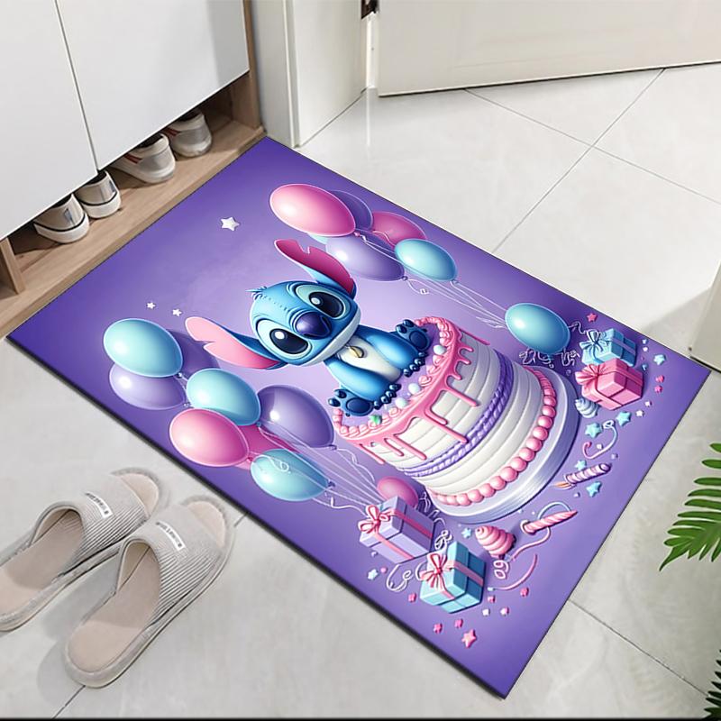 Stitch Printed Carpet, for Office Chair Living Room Bedroom Kitchen Room Decor Gifts.