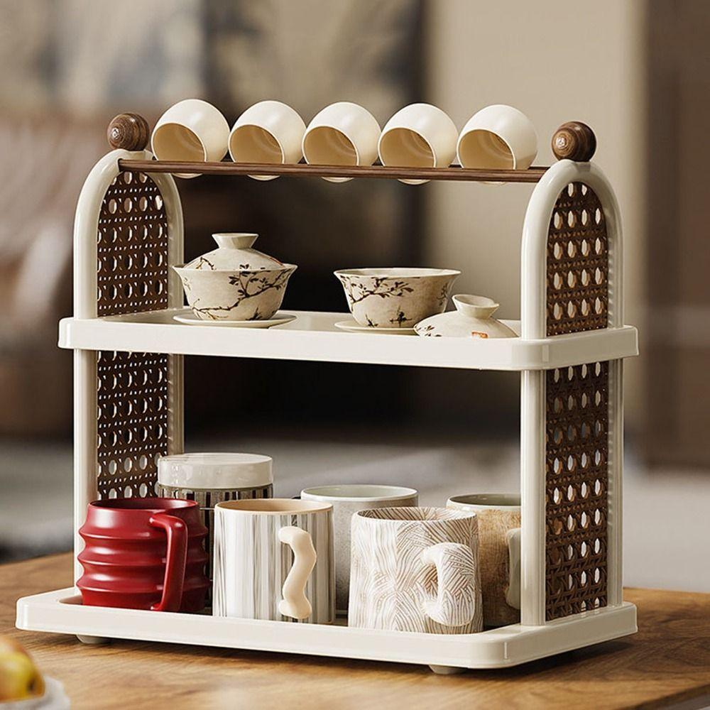 Saving Space Cup Holder Plastic Mug Storage Rack Multifunctional Water Cup Racks  Kitchen