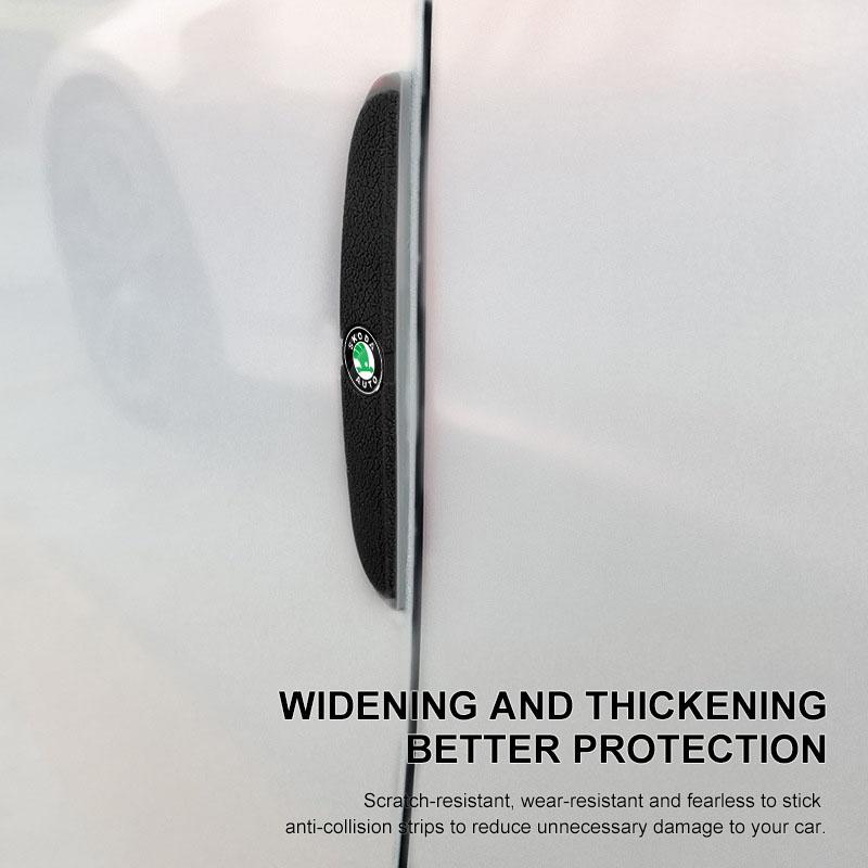 4 ks Ochranný proužek proti kolizi dveří auta Samolepka na ochranu zpětného zrcátka Pro Škoda Octavia Superb Rapid Kodiaq Karoq Fabia Kamiq Roomster Citigo