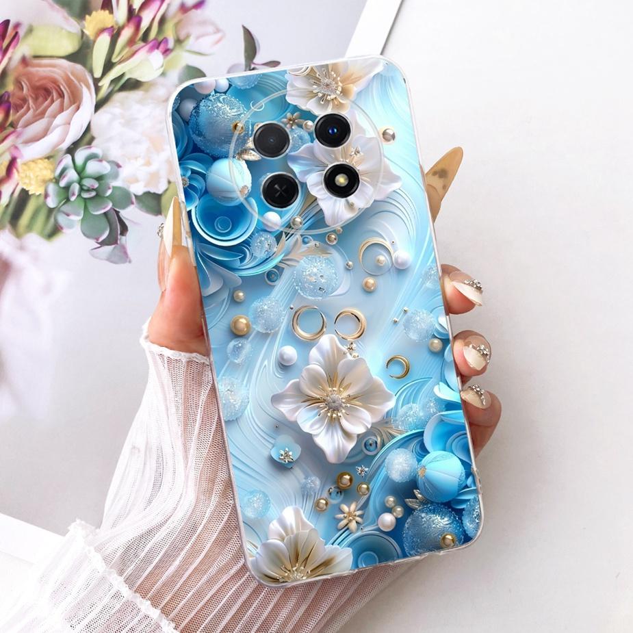 For Huawei Nova Y91 Case STG-LX1 STG-LX2 Stylish Bow Flowers Painted Cover Soft Silicone Case For Huawei Nova Y91 NovaY91 Fundas