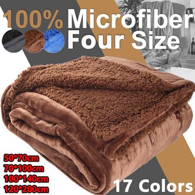 Coperta da tiro in 17 colori Coperta in pile super morbida Coperta in microfibra di velluto di flanella accogliente per divano letto Coperta comoda super calda leggera