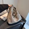 Simple Solid Color Women's Shoulder Bag, Large Capacity Handbag, Soft Pu Leather Tote Bag, Women's Casual Handbag, New Style