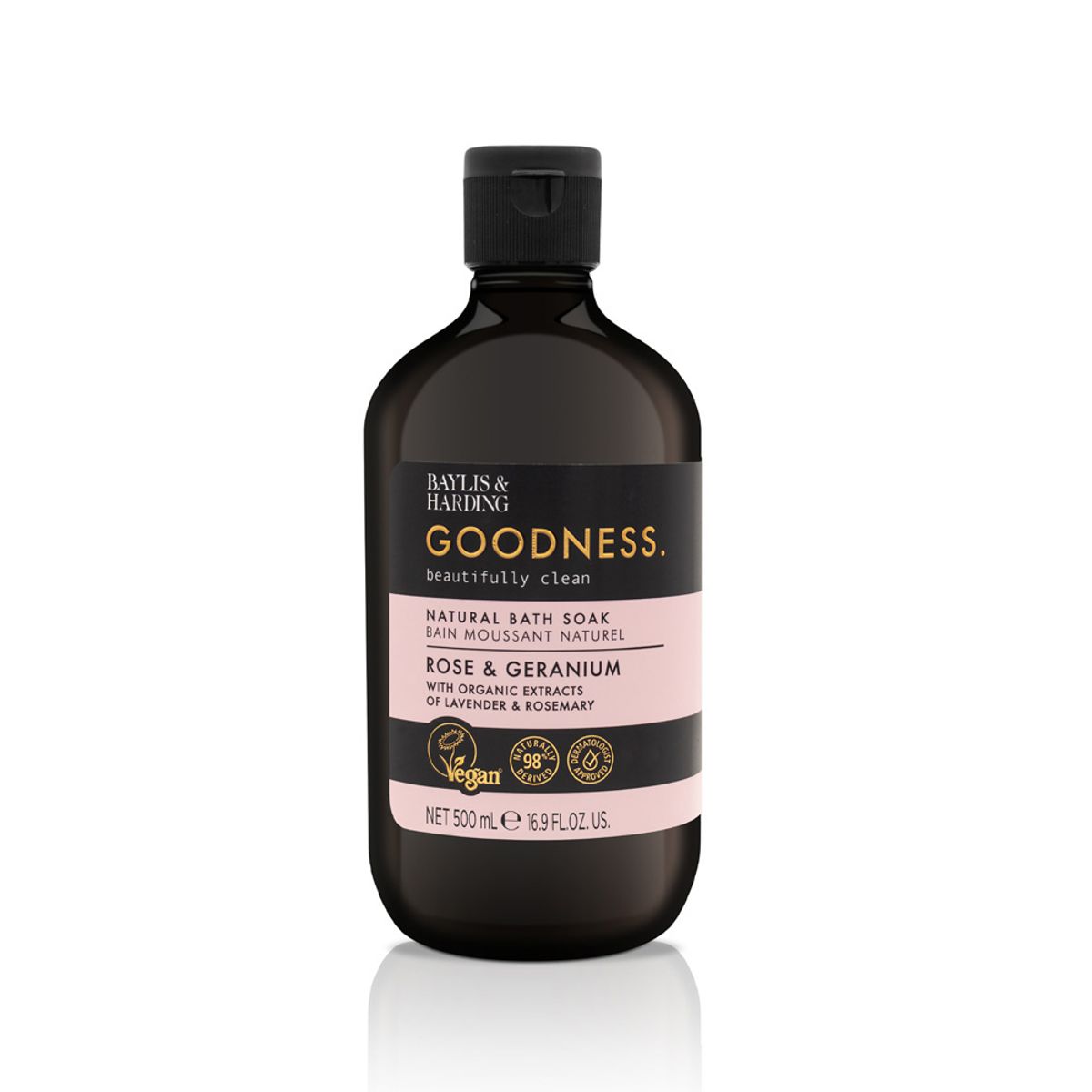 Goodness Rose and Geranium Bath Soap 500ml