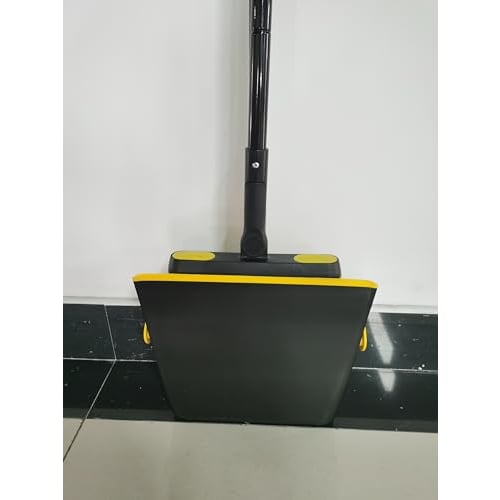 JEHONN Long Handle Dustpan and Brush Set, 138cm Tall, with Rotating Broom, Upright Folding Dustpan, and Comb Teeth for Home Kitchen, Lobby, and Indoor