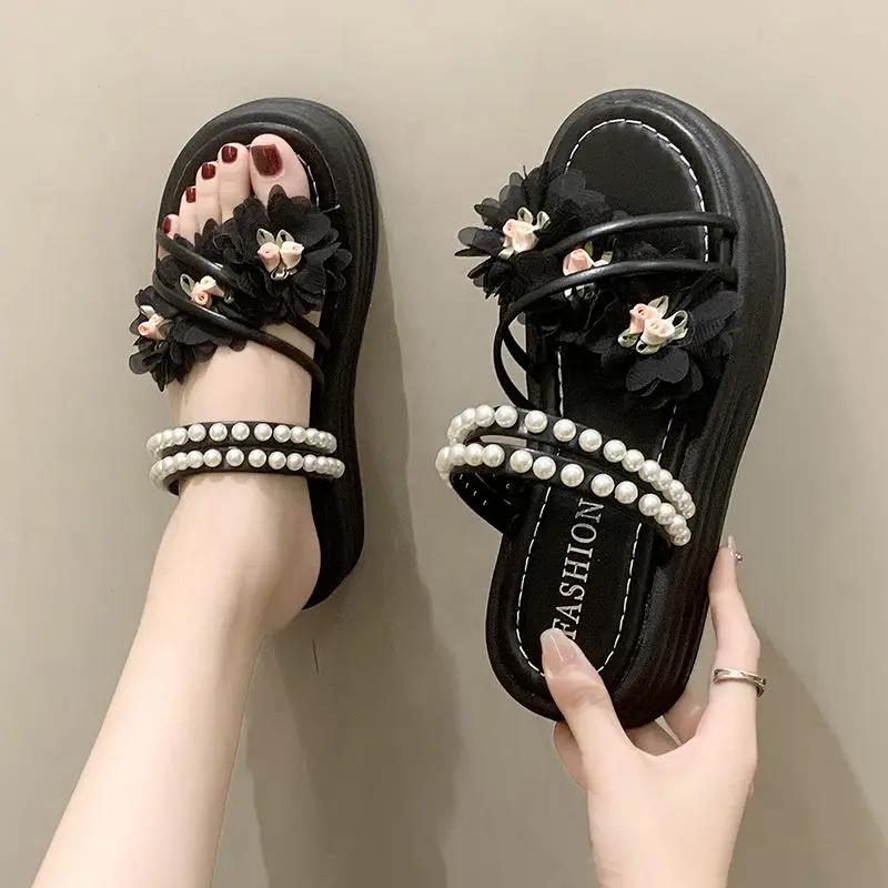 Fashion Outdoor Flowers New Breathable Fashion Woman Shoes Summer 2025 Comfortable Designer Trending Daily Low Price Sandals for Women