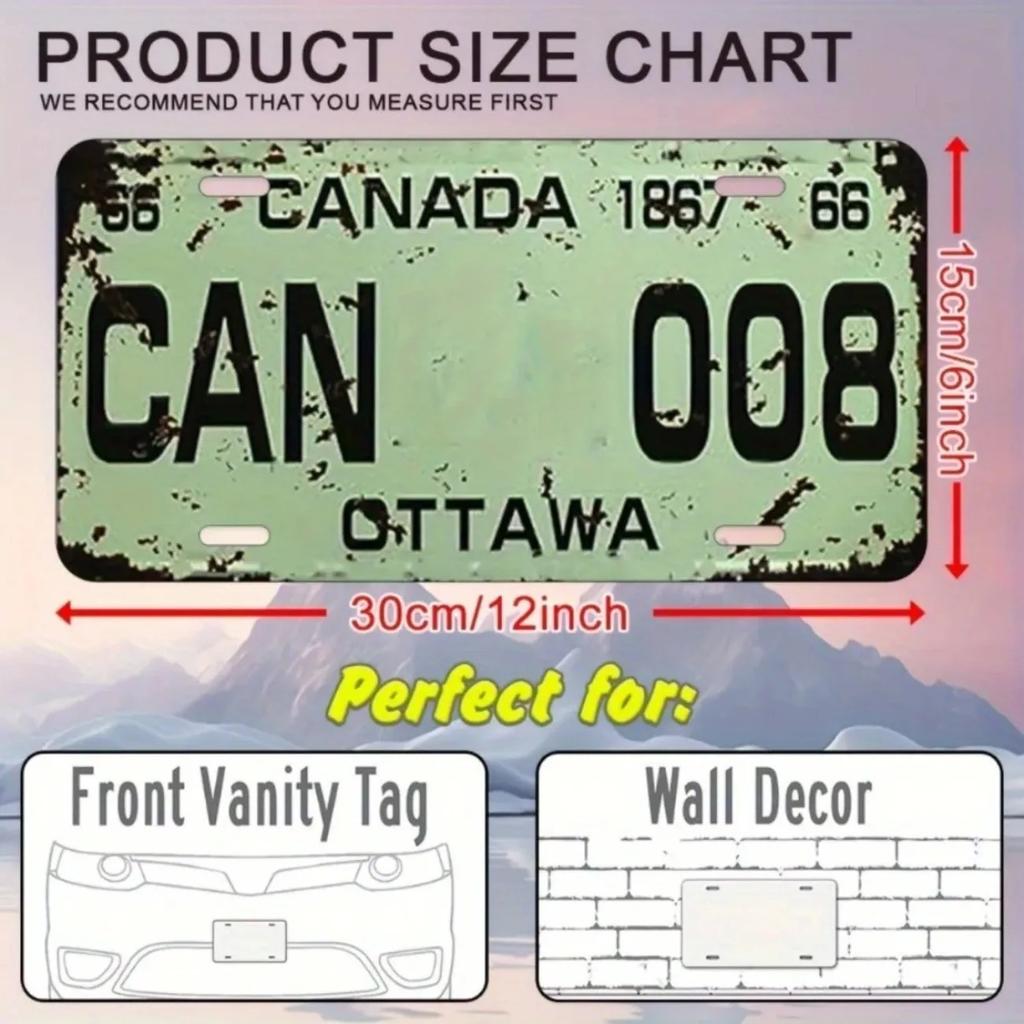Retro Canadian Toronto Victoria Tin Sign Metal Poster 11.8x5.9in UV Print Home Garage Wall Decor