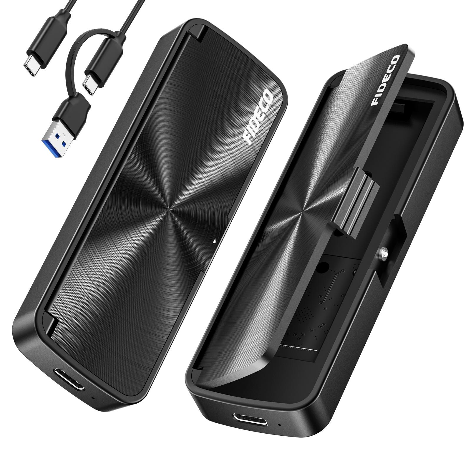 

FIDECO Side-Opening M.2 NVMe SSD Enclosure with Heat Dissipation & Shockproof Design, 10G Read/Write Speed