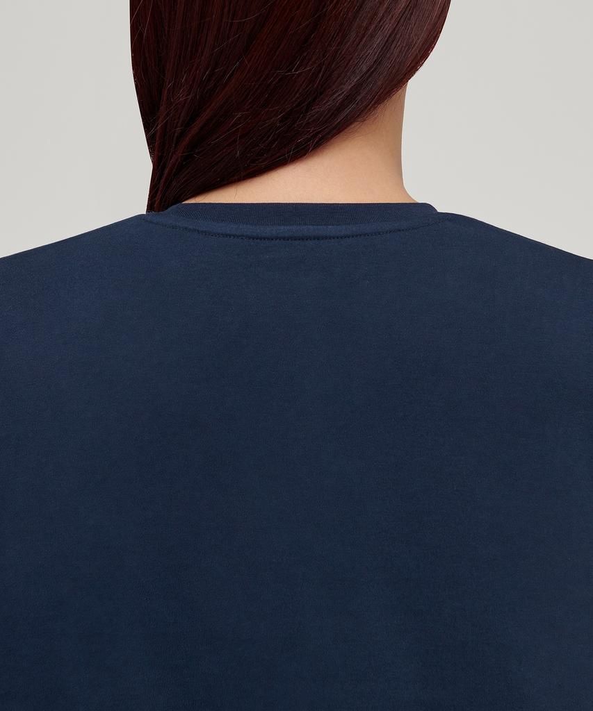 MUSINSA STANDARD WOMAN Women'S Crew Neck Crop T-Shirt [Navy]