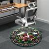 1PC Floral Ornament Chair Carpet for Office Non-Slip, Lightweight, Machine Washable Rug for Office, Sleeping, Room - Holiday Decoryy251009074